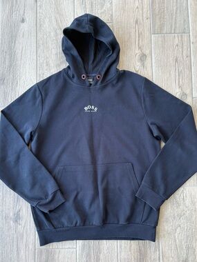 BOSS Men's Navy Pullover Hoodie Size Medium